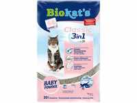 Biokat's Katzenstreu Classic Fresh 3 in 1 Babypuderduft, 1 Packung (1 x 20 L)