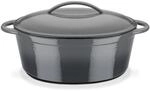 GSW 716338 Grey Shadow Br&auml;ter oval, Gusseisen, grau/creme - 33 x 25 cm