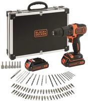 Black + Decker Black & Decker BDCHD18BAFC Akkubohrmaschine 80 tlg. Set, 1 W, 18...