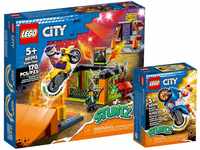 Lego City Stuntz Set: Stunt-Park 60293 + Raketen-Stuntbike 60298, Actionset für
