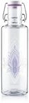 soulbottles Glas Trinkflasche 600 ml Just Breathe &bull; mit filigranem