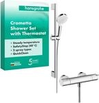 hansgrohe Crometta - Duschset mit Thermostat Ecostat 1001 CL, runder Duschkopf mit