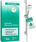 hansgrohe Crometta - wassersparendes Duschset mit Brausestange (65 cm), Duschkopf (2