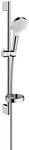 hansgrohe Crometta Duschset, 0,65 m, mit Seifenschale, 2 Strahlarten, Wei&szlig;/Chrom