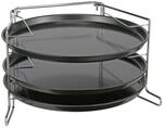 Pizza Backset mit Halter 4er Set Pizzablech Antihaft 3 Backformen mit...