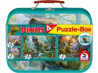 Schmidt CGS_56495 Dinosaurs Puzzle Box (2x60pc/2x100pc), Multicolor