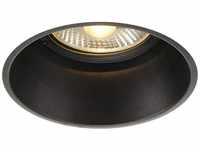 SLV LED Einbaustrahler HORN-T, schwarz, rund | Dimmbare Decken-Lampe zur Beleuchtung
