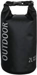 Hama wasserdichter Packsack, 2 l, Dry Bag mit Rolltop Verschluss, Trageriemen,