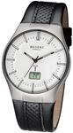 Regent Herren Funk Armbanduhr aus Edelstahl und Leder in der Farbe...