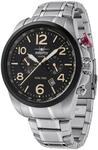 FIREFOX Horizon FFS305-102S Dual Time VD31 Herrenuhr Edelstahlarmband Faltschlie&szlig;e