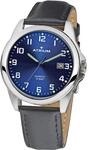 Atrium Herren-Armbanduhr Edelstahl silberfarben Analog Quarz 10 bar mit Datum,