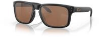 Oakley Herren Sonnenbrille Holbrook, Matte Black mit Prizm Tungsten Polarized, M/L,