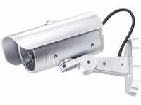 VisorTech Fake Kamera: Überwachungskamera-Attrappe mit Bewegungssensor und