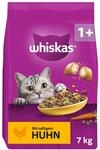 WHISKAS Trockenfutter f&uuml;r ausgewachsene Katzen 7kg mit Huhn