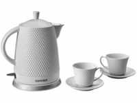 CONCEPT Hausgeräte RK-0040 Keramik Wasserkocher + 2 Tassen 1.5L 2200W