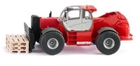 Siku 3507, Manitou MHT 10230 Teleskoplader, 1:50, Metall/Kunststoff, Rot, Inkl. 3