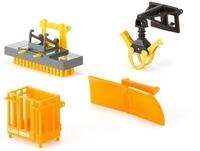 Siku 3661, Frontlader Anbauger&auml;te, 1:32, Metall/Kunststoff, Orange, Bewegliche Teile