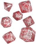 Q-Workshop ELV09 - Elvish Dice Transparent/Red (7)