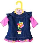 Zapf Creation 870006 Dolly Moda Jeanskleid, Puppenkleidung 39-46 cm, Mehrfarbig