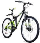 Bergsteiger Buffalo 26 Zoll Mountainbike, geeignet ab 155 cm, Scheibenbremse, 18