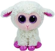 TY 37211 - Glubschi's Beanie Boo's Twinkle Lamm mit Glitzeraugen, 15 cm, cremefarben