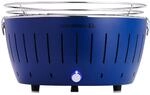 LotusGrill XL Tiefblau G435 der raucharme Holzkohlegrill/Tischgrill mit USB-Anschlu&szlig;
