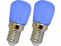 2x E14 LED Lampe 1,5 Watt blau/Blaulicht für den Kühlschränke/Lampen uvm. -