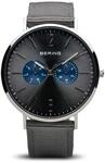 BERING Herren Uhr Quarz Movement - Classic Collection mit Kalbsleder und Saphirglas