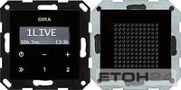 Gira 228005 Unterputz Radio RDS System 55, schwarzglasoptik