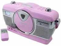 Soundmaster RCD1350PI Retro Radio mit CD-MP3, USB, SD, LCD Uhr mit Wecker