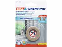 tesa Powerbond Montageband Transparent - doppelseitiges Klebeband - durchsichtiges