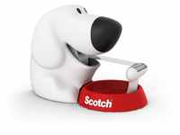 Scotch Tischabroller inkl. 1 Rolle Klebeband - Hunde Klebeband Abroller, auch für