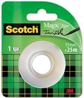 Scotch Magic Tape - 1 Rolle, 19 mm x 25 m - Unsichtbares Klebeband f&uuml;r allgemeine