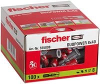 fischer DuoPower 8 x 40, Universald&uuml;bel, leistungsstarker 2-Komponenten-D&uuml;bel,
