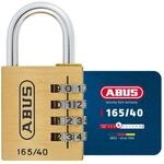ABUS Zahlenschloss 165/40 - Vorh&auml;ngeschloss aus Messing - mit individuell