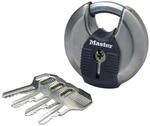 Master Lock LKM40 Vorh&auml;ngeschl&ouml;sser mit Schl&uuml;ssel, Schwarz, Edelstahl, Small