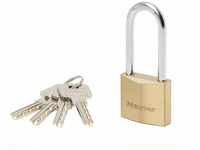 Master Lock 2940EURDLH Schlüssel Vorhängeschloss aus extradickem Massivmessing und