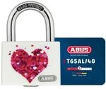 ABUS Vorh&auml;ngeschloss T65AL/40 myLove - mit Herz-Motiv - individuell beschreibbar -