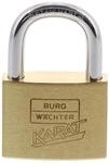Burg-W&auml;chter Vorhangschloss, Vorh&auml;ngeschloss mit Schl&uuml;ssel, 6 mm B&uuml;gelst&auml;rke,