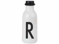 Design Letters Persönliche Trinkflasche Weiß (R) | BPA-Frei | 500 ml | Tritan