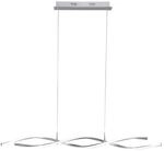 Paul Neuhaus LED Pendelleuchte, wellenf&ouml;rmig, stahlfarben, warmwei&szlig;, k&uuml;rzbar, 20W,
