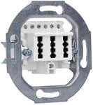 Busch-Jaeger 0243/04 TAE-Anschlussdose Einsazt 2x 6/6 3-fach Alpinwei&szlig;