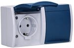 Busch-Jaeger 20/2 EW-53 Ocean IP44 AP Schuko-Steckdose 2-fach waagerecht