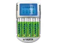 Varta LCD Charger Ladegerät für 4 AA/AAA Akkus (inkl. 4 AA Akkus mit je 2100...
