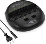 ANSMANN Akku Ladeger&auml;t mit LED Anzeige f&uuml;r NI-MH NI-CD AAA AA Baby C Mono D 9V