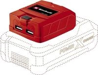 Einhell USB-Akku-Adapter TC-CP 18 Li USB-Solo Power X-Change (f&uuml;r 18 V PXC Akkus,