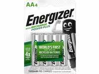 Energizer Batterien AA, wiederaufladbar, 4 Stück, Recharge Power Plus