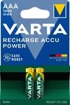 VARTA Batterien AAA, wiederaufladbar 2 St&uuml;ck, Recharge Accu Power, 1000 mAh