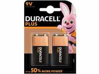 Duracell Batterie Plus 9Volt Block (6LR61) im 2er Pack