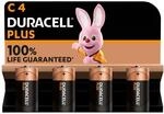 Duracell Batterie Plus Baby C (LR14) 1,5V im 4er Pack